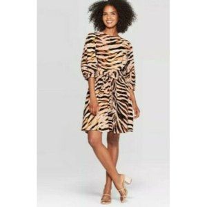 Who What Where Women Brown Leopard Dress — L